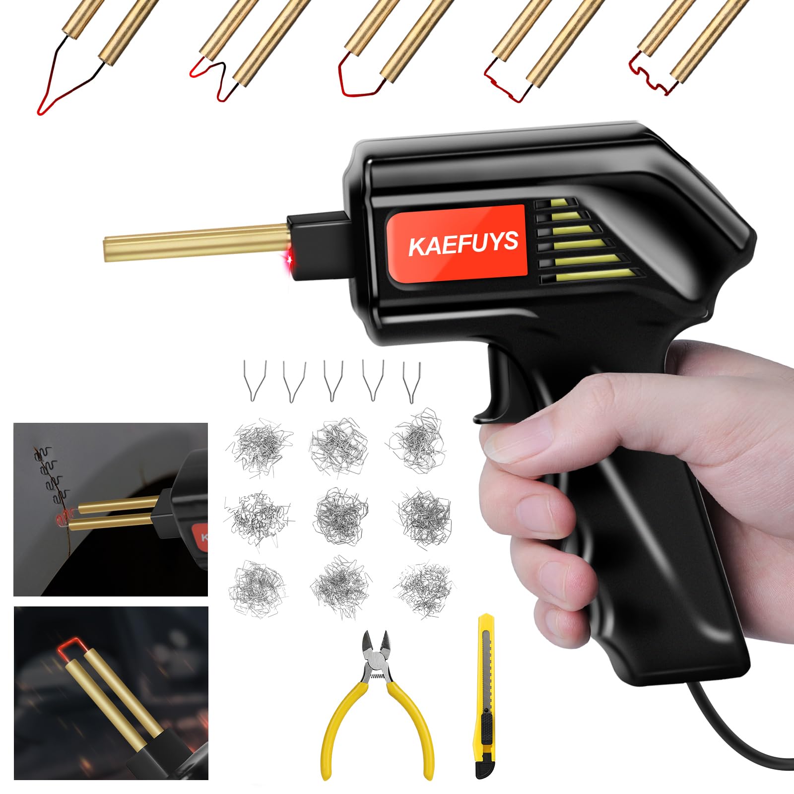 KAEFUYS 170W Plastic Welder Kit – 805Pcs Hot Staples Bumper Repair
