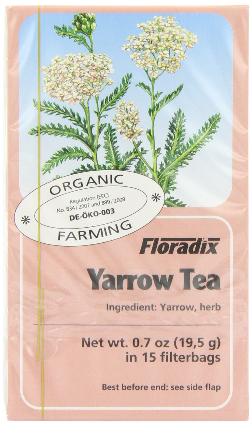 Salus Haus Organic Yarrow Herbal Tea – Caffeine-Free, 90 Teabags (Pack of 6)