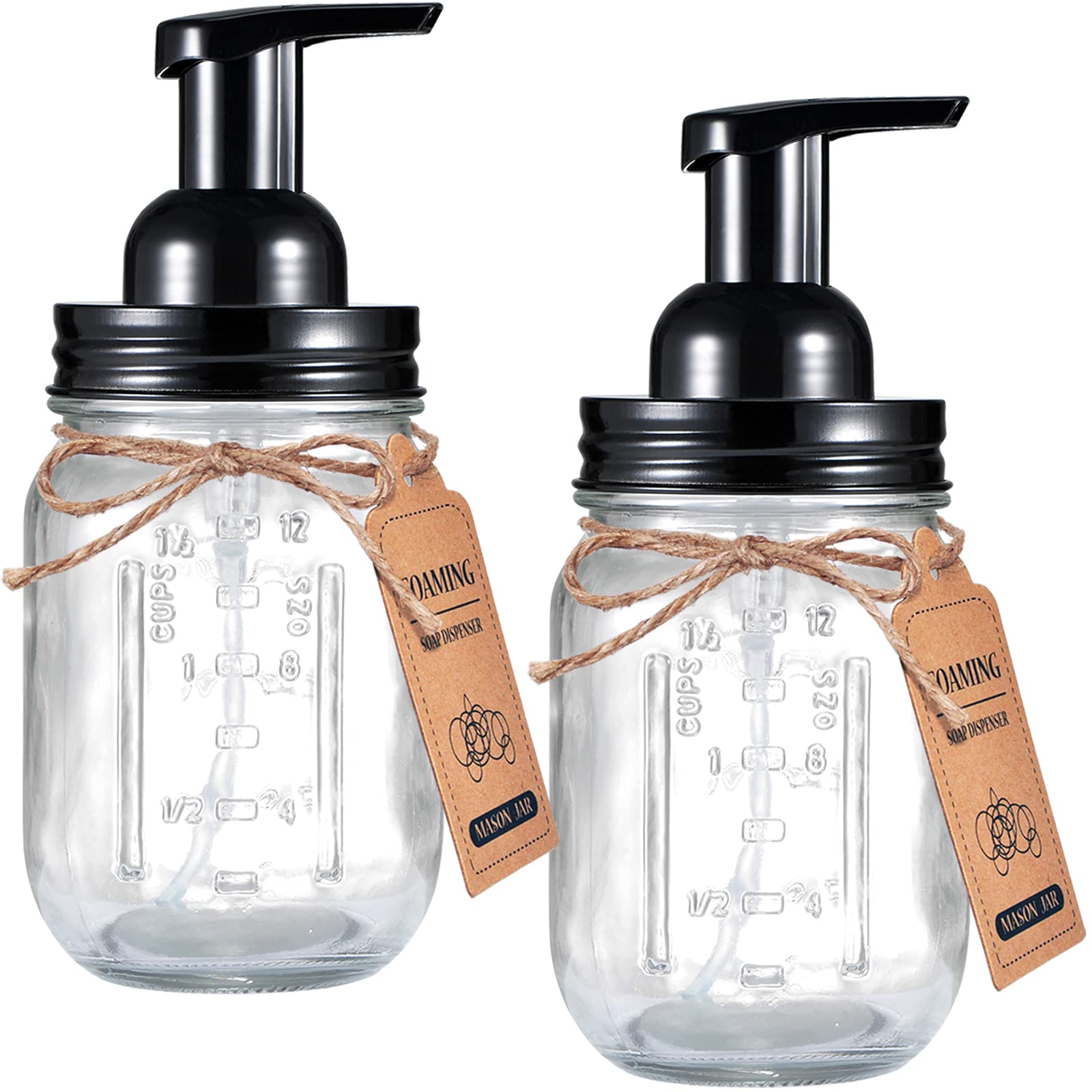 Jolof Store Mason Jar Foaming Soap Dispenser – Rustproof Stainless Steel