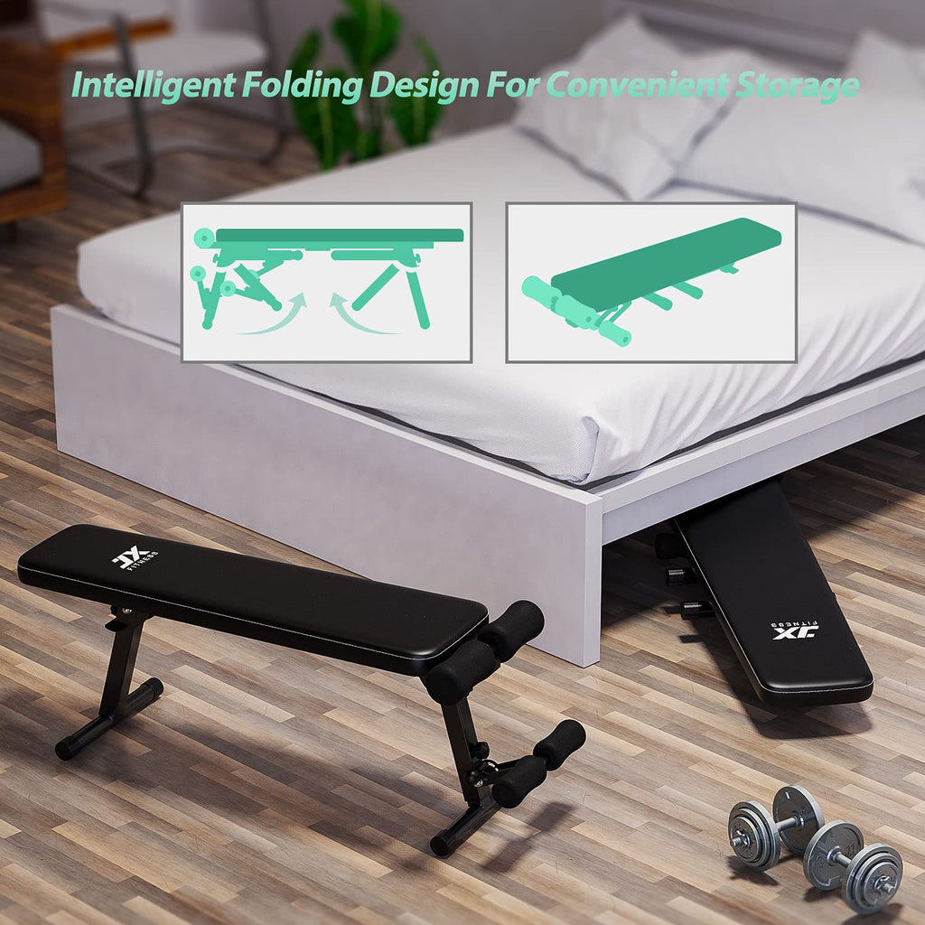 Jolof Store Foldable Weight Bench | Adjustable Flat & Sit Up Gym Bench