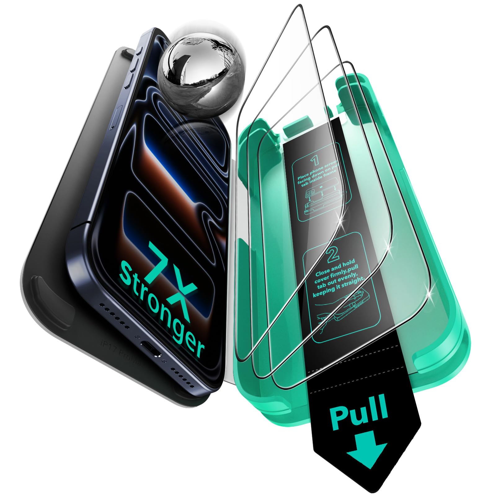 ESR iPhone 17 Pro Max Screen Protector – 3 Pack Armorite Tempered Glass