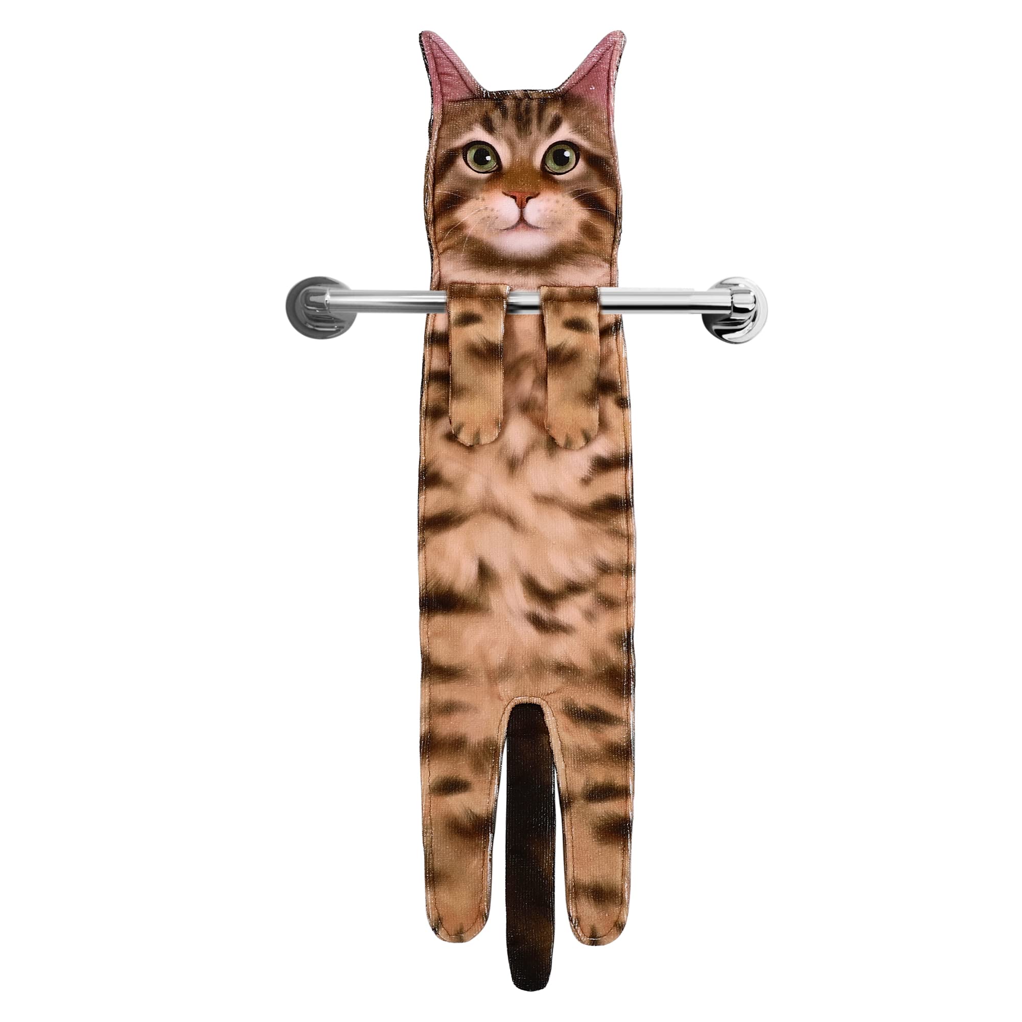 Jolof Store Cat Hand Towels – Hanging Absorbent Decorative Bathroom Towel