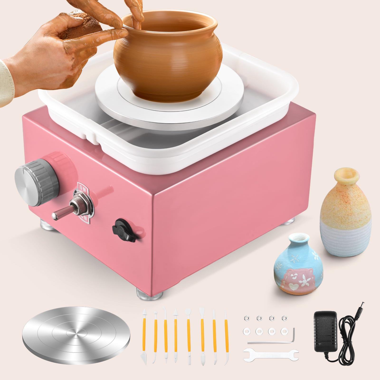 Ovshnrr Mini Pottery Wheel | 2000RPM Adjustable Speed DIY Machine