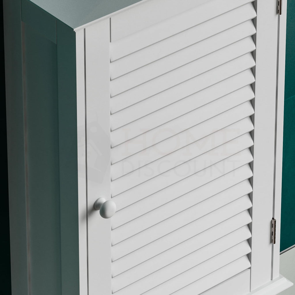 Bath Vida Bathroom Cabinet Single Door Shutter Wall Mounted Storage, White - image 4