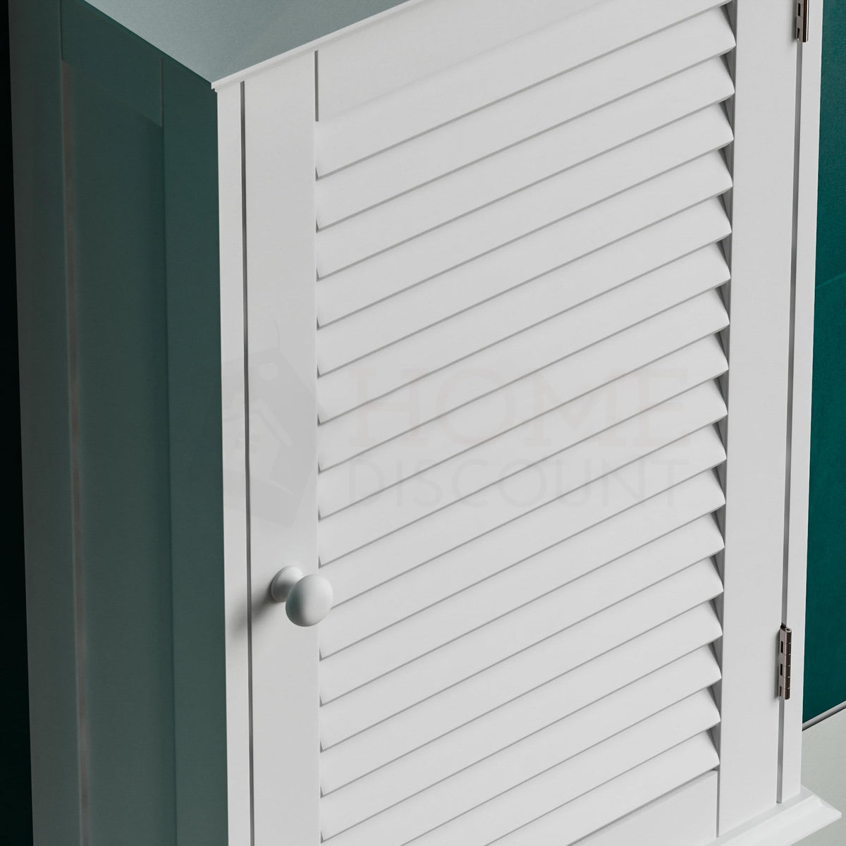 Bath Vida Bathroom Cabinet Single Door Shutter Wall Mounted Storage, White - image 4