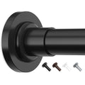 Yeabett Extendable Tension Curtain Rod | 48-119cm No-Drill Black Steel