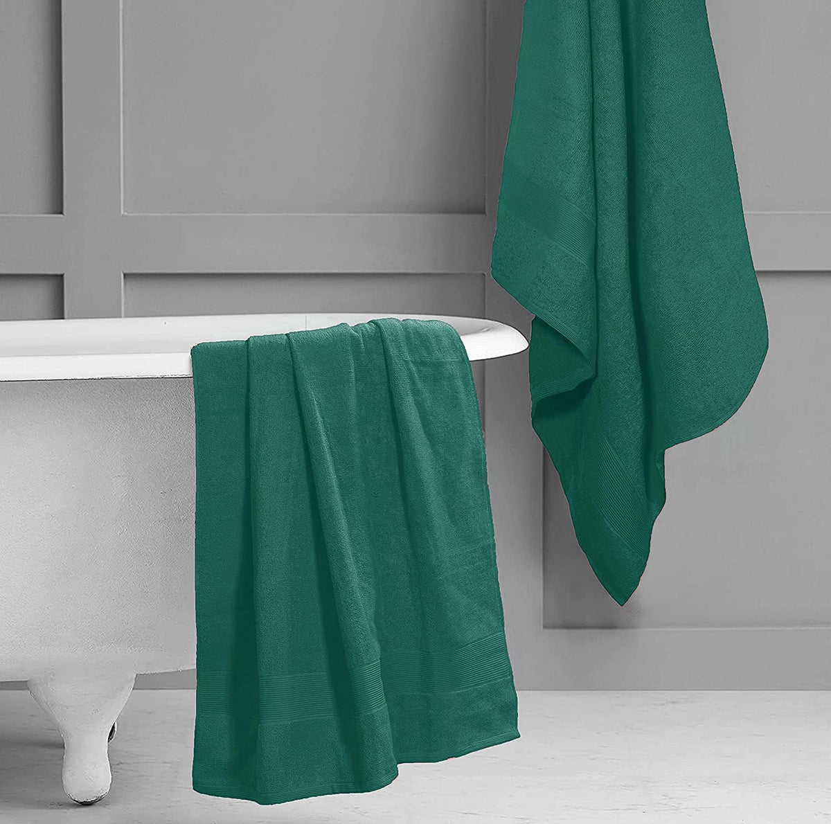 Textile Do Extra Large Super Jumbo Bath Sheet Towel 100% Egyptian Cotton XL Bath Sheets100 x 200 cm-600 GSM Blue Lagon - image 2