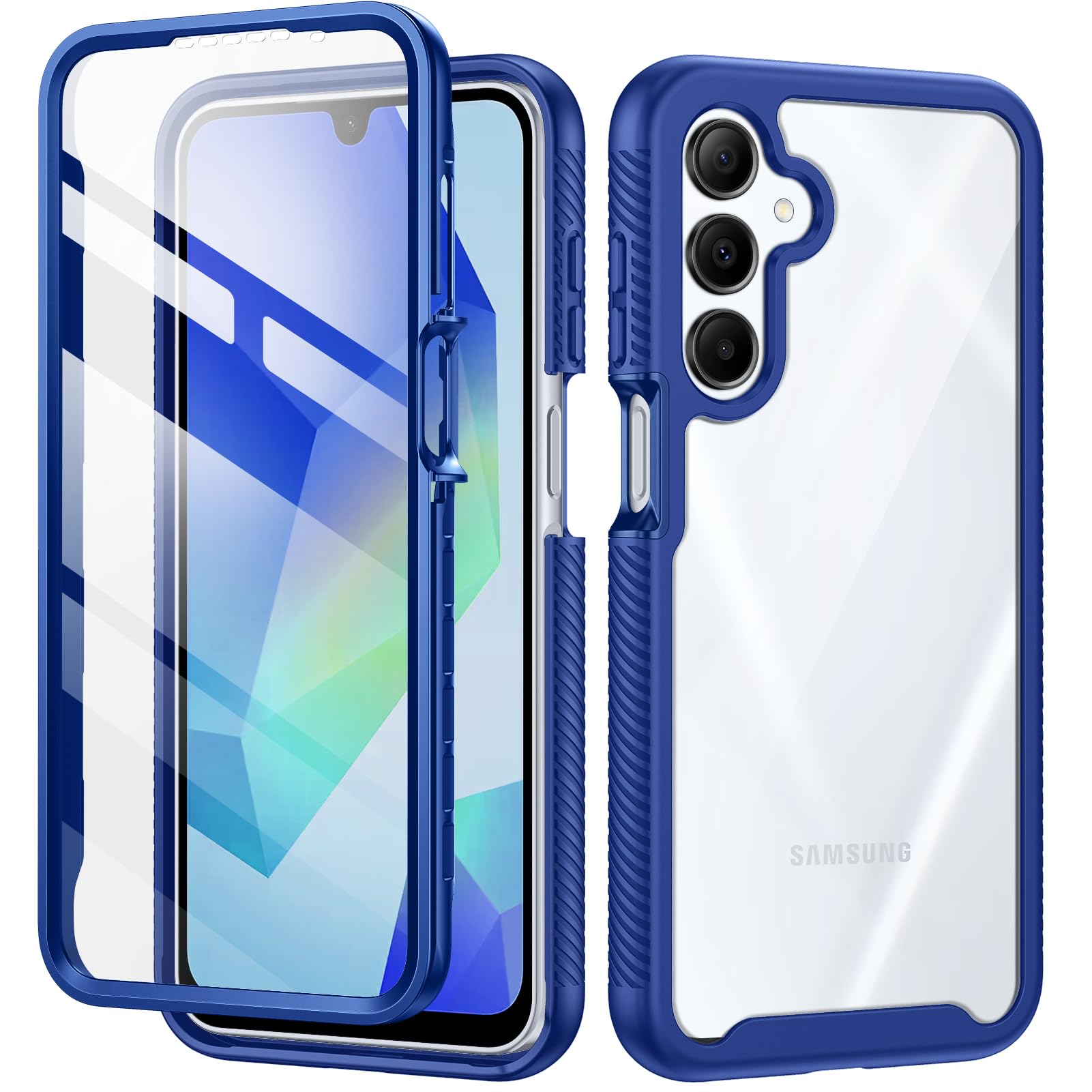 seacosmo Samsung Galaxy A16/A17/A26 Case - Full Body Shockproof Cover - Blue