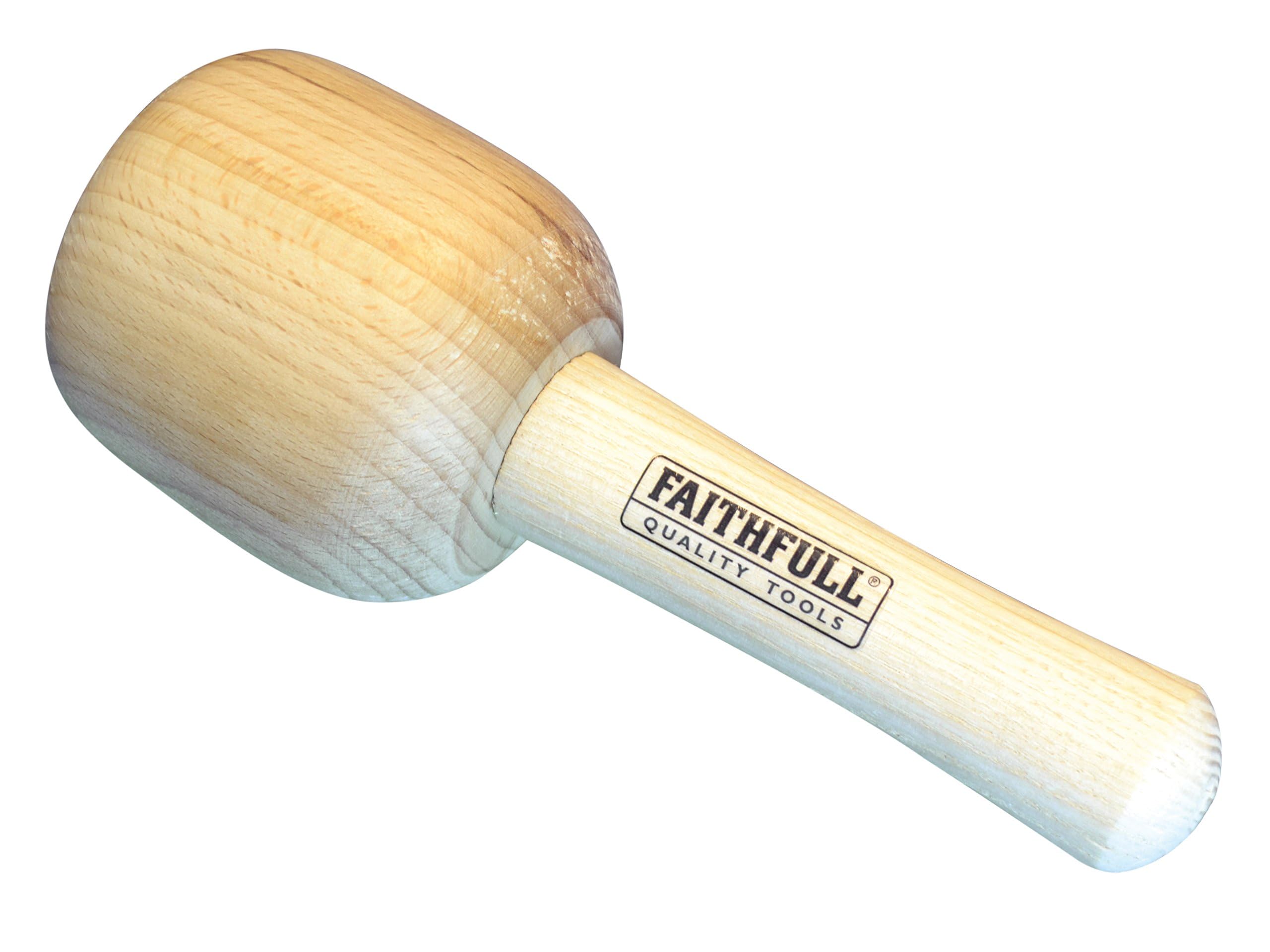 Faithfull Wood Carvers Beech Mallet - 90mm Round Head Woodworking Tool