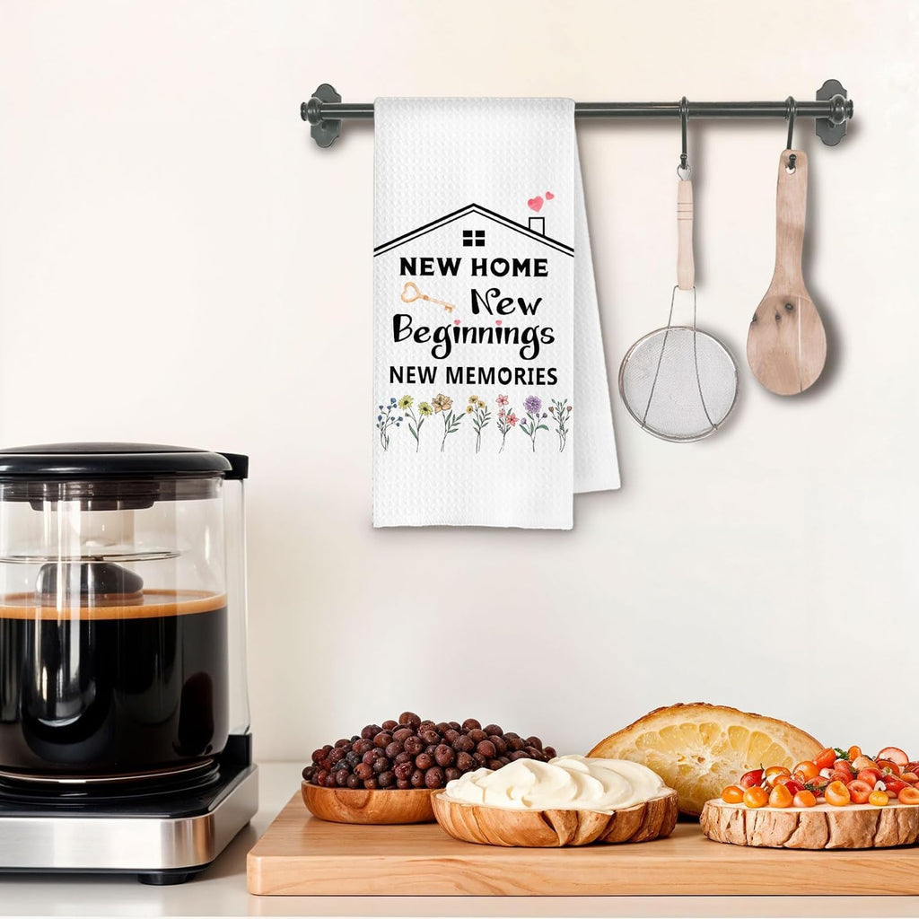 2PCS New Home Gifts Ornament Kitchen Towel House Warming Gifts White