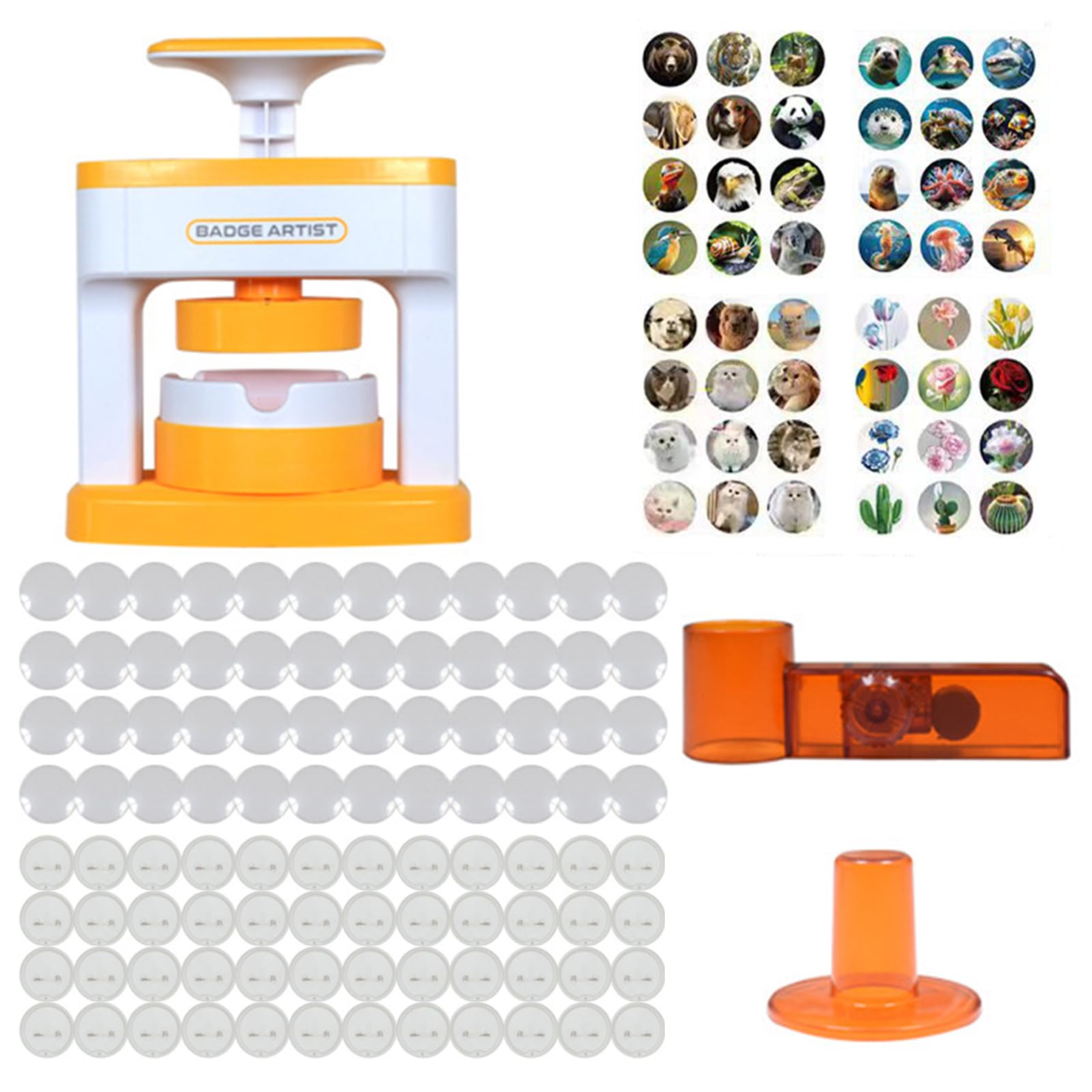 55mm Button Badge Maker Machine Kit – DIY Press with 48 Badges