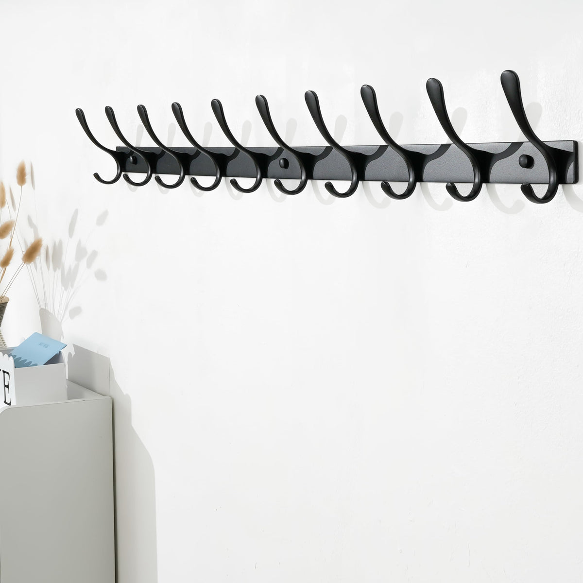 SKOLOO Coat Rack Wall Mounted - 10 Hooks, Heavy Duty, Stainless Steel, Metal Wall Coat Hanger, Sturdy Wall Hooks for Hanging Coat, Jacket, Clothes - image 5
