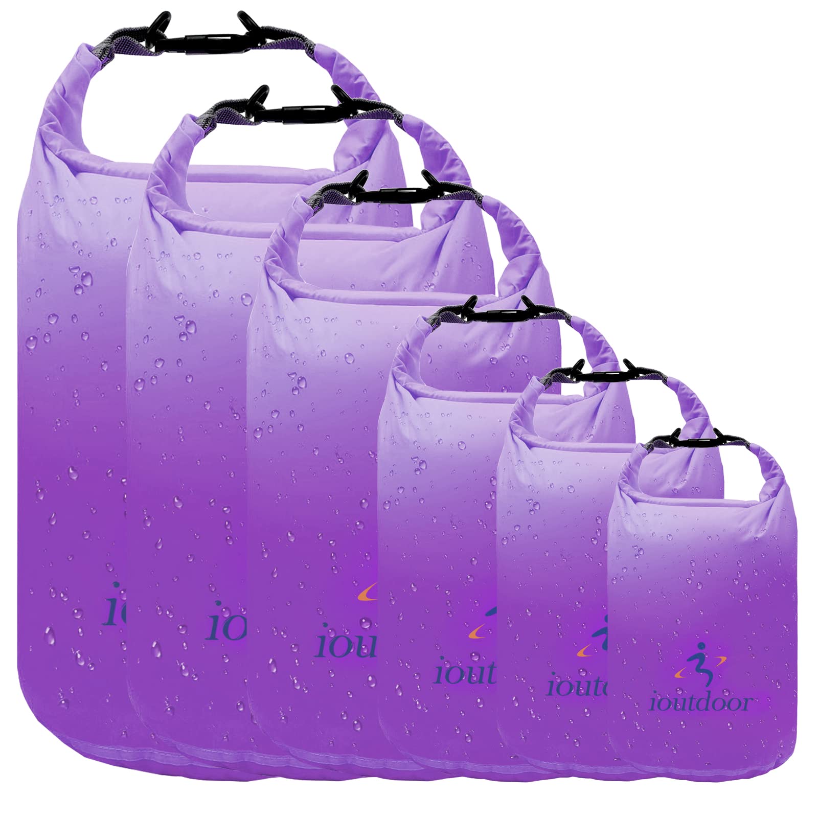 ioutdoor Waterproof Dry Bag Set | 6-Piece Lightweight Sacks 2L-70L