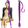 36 Inch Purple Braided Ponytail Extension for Cosplay