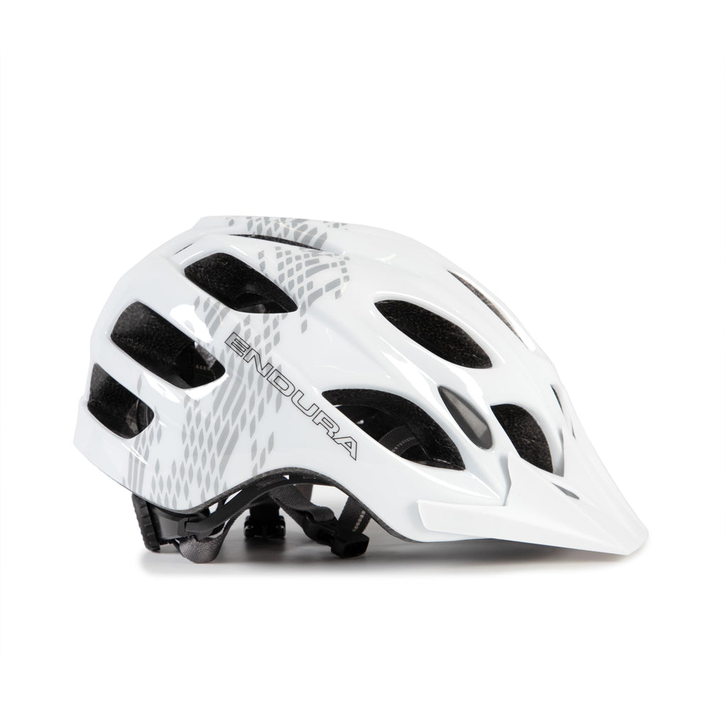 Endura Men's Hummvee Cycling Helmet with Removable Visor - White, L-XL