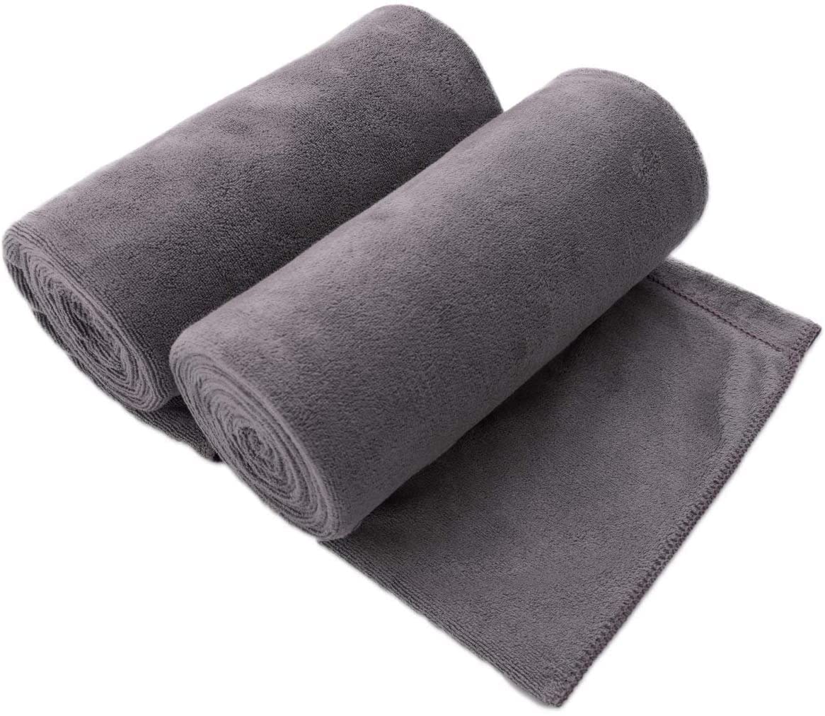 JML Microfiber Bath Towels – 2 Pack Oversized 40x80 Quick Dry Bath Sheets
