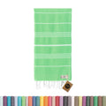 KZY LONDON Turkish Beach Towel | Large 100% Organic Cotton Hammam Towel