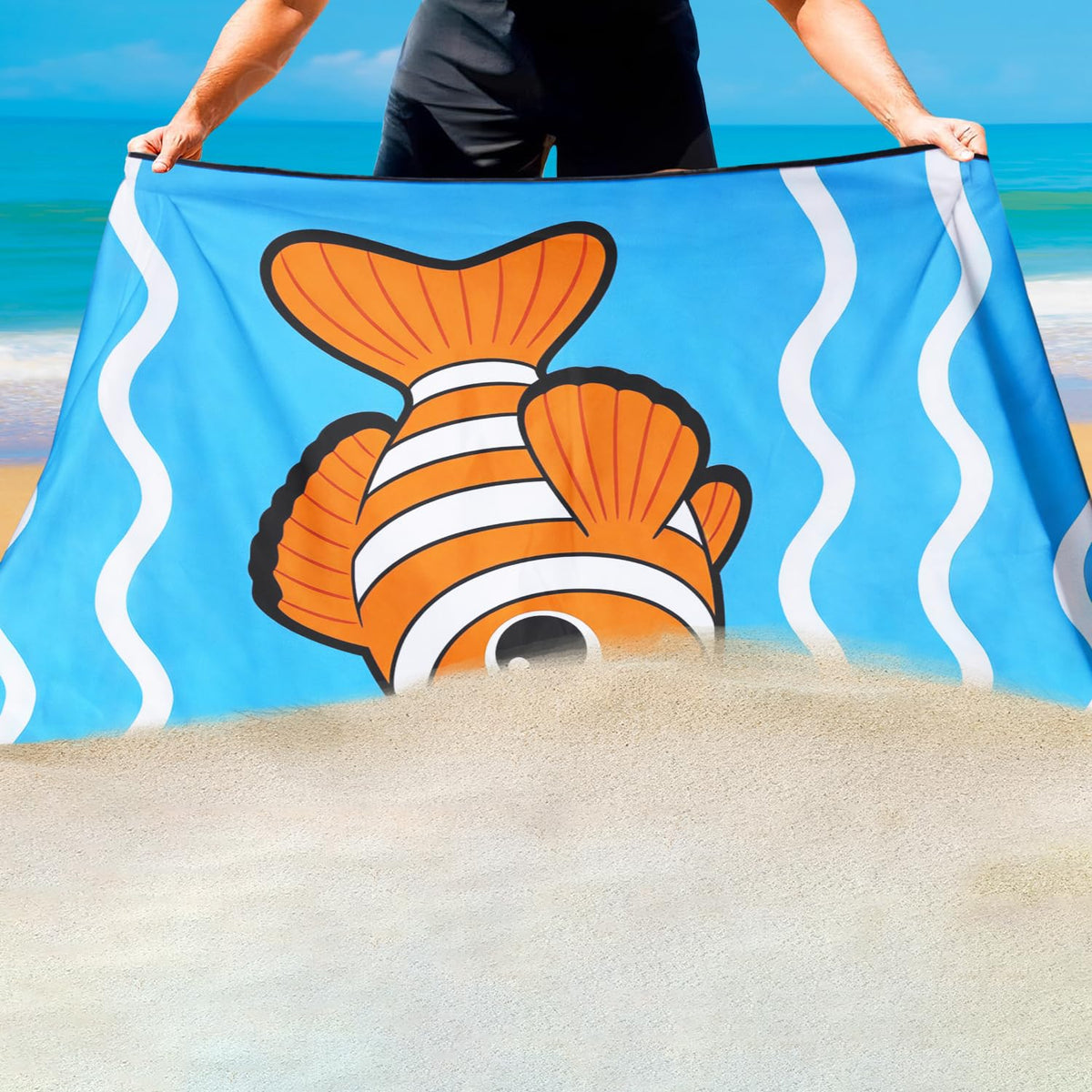Violetpos 2 Pack Extra Large 180x90 cm Beach Towels, 250GSM Premium Microfibre, Sand Free Quick Dry Lightweight - image 4
