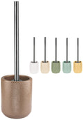 KW Luxury Stoneware Toilet Brush and Holder – Cappuccino Gloss Finish