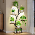 BACEKOLL 7-Tier Plant Stand with Grow Lights | 49" Metal Corner Shelf