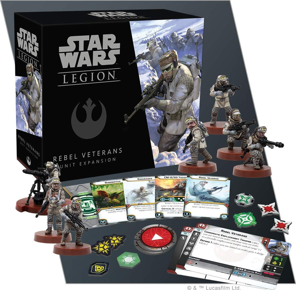 Star Wars Legion: Rebel Veterans Expansion - 7 Unpainted Miniatures