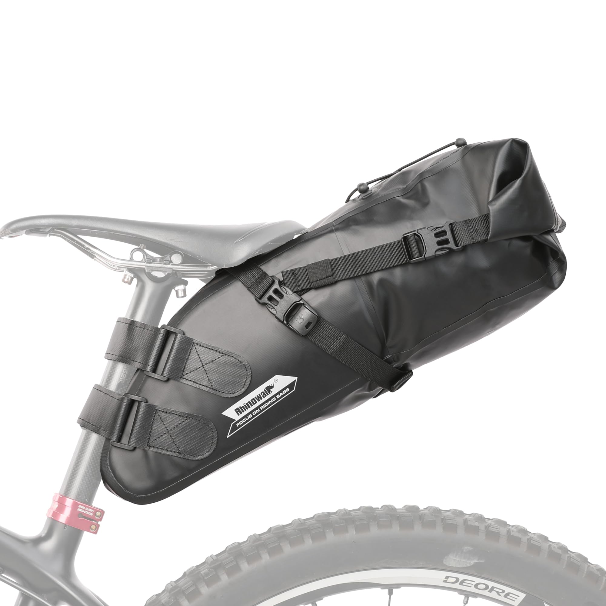 Rhinowalk 10L Waterproof Bike Saddle Bag | PVC Cycling Seat Storage