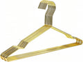 Qualsen Metal Wire Coat Hangers for Clothes, Gold 10 Pack, 42cm