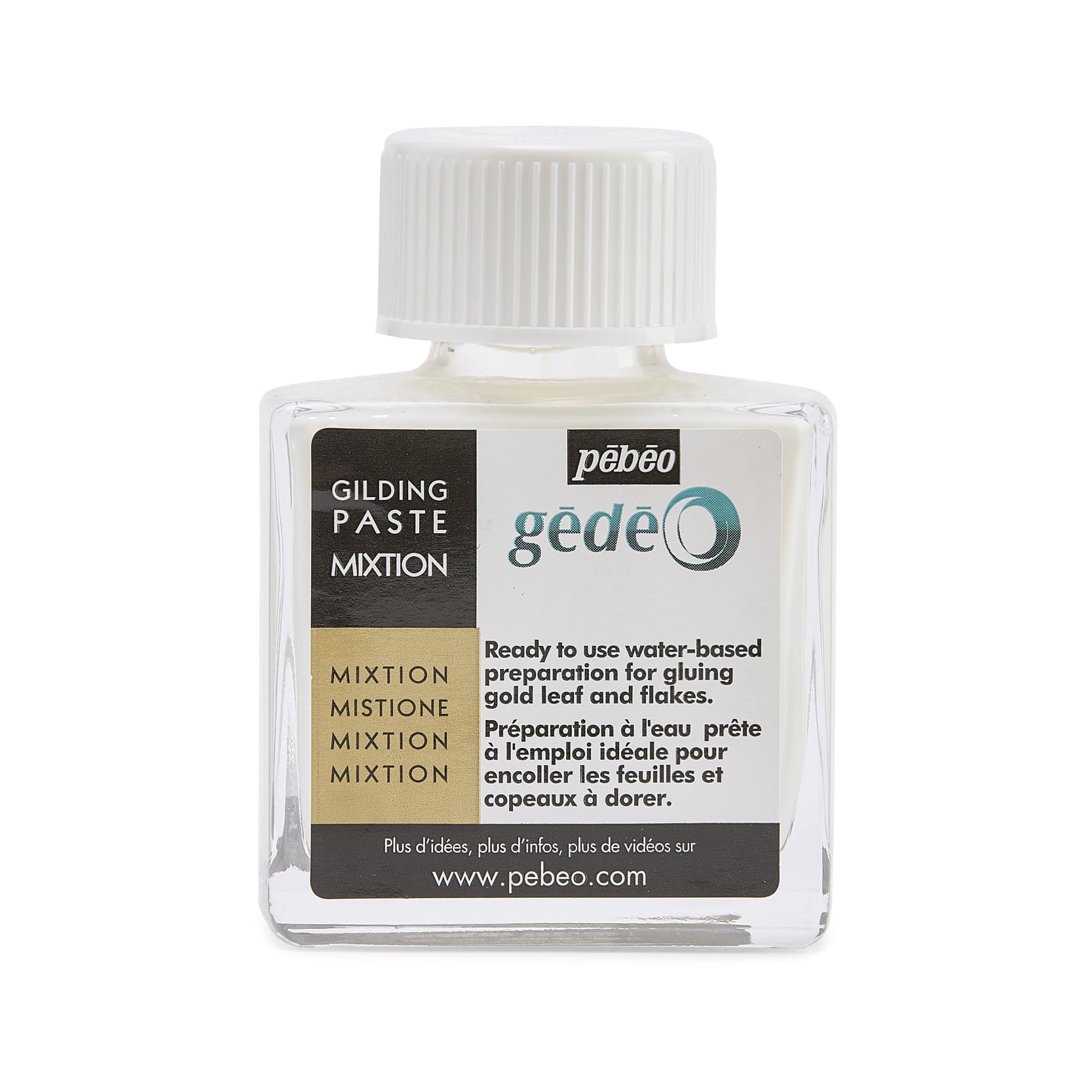 Pébéo Gédéo Mixtion for Gilding – 75ml Water-Based Gold Leaf Adhesive
