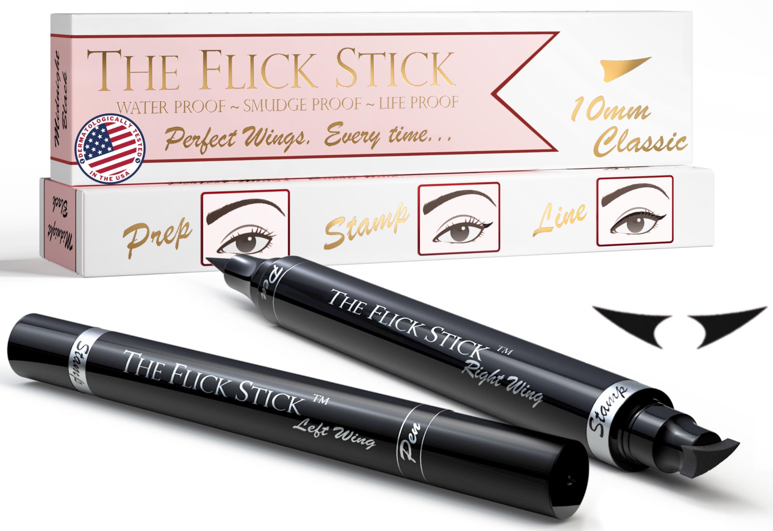 Lovoir Wingliner Eyeliner Stamp | Waterproof Winged Liquid Pen, 2 Pack