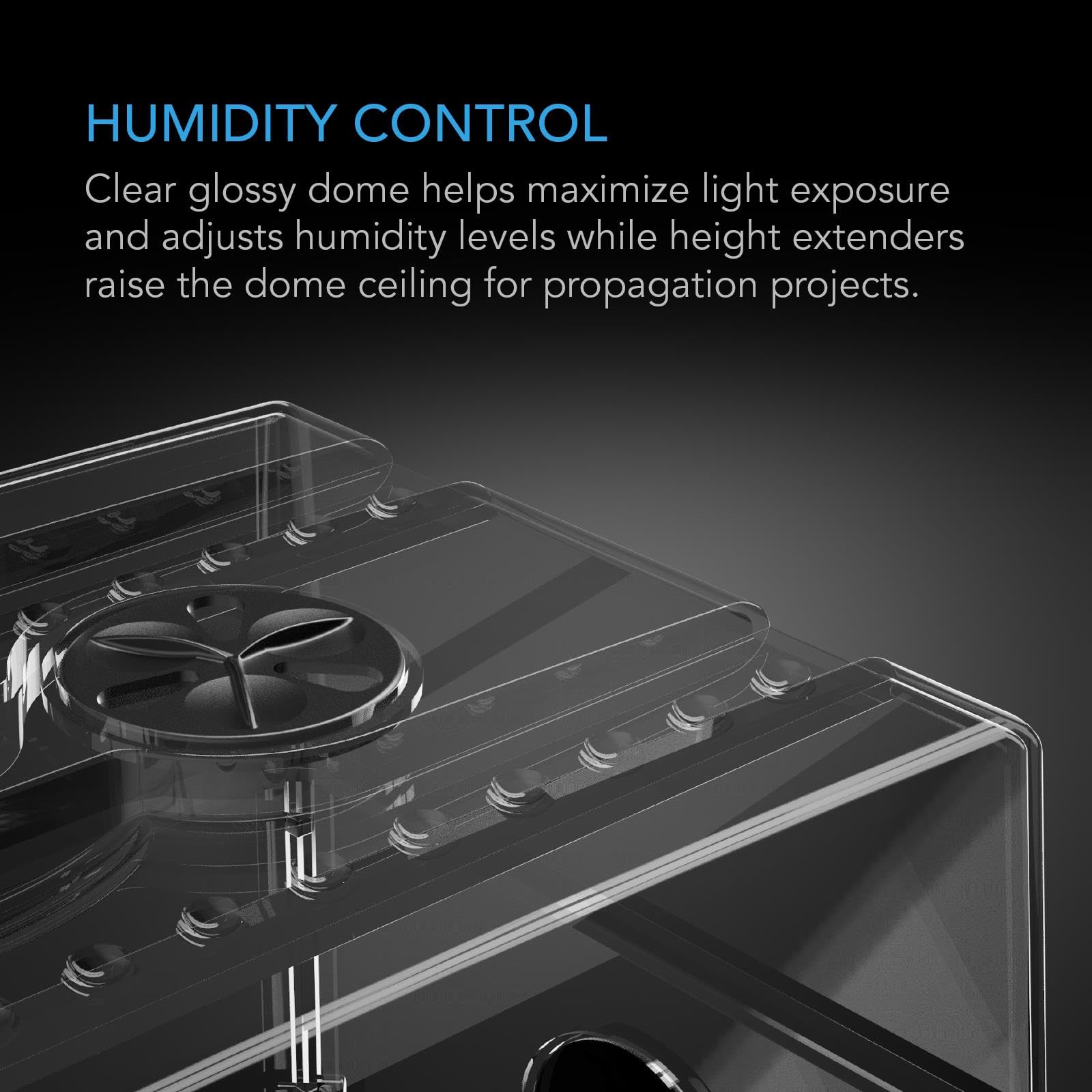 AC Infinity Humidity Dome | 40-Cell Seedling Tray & Germination Kit