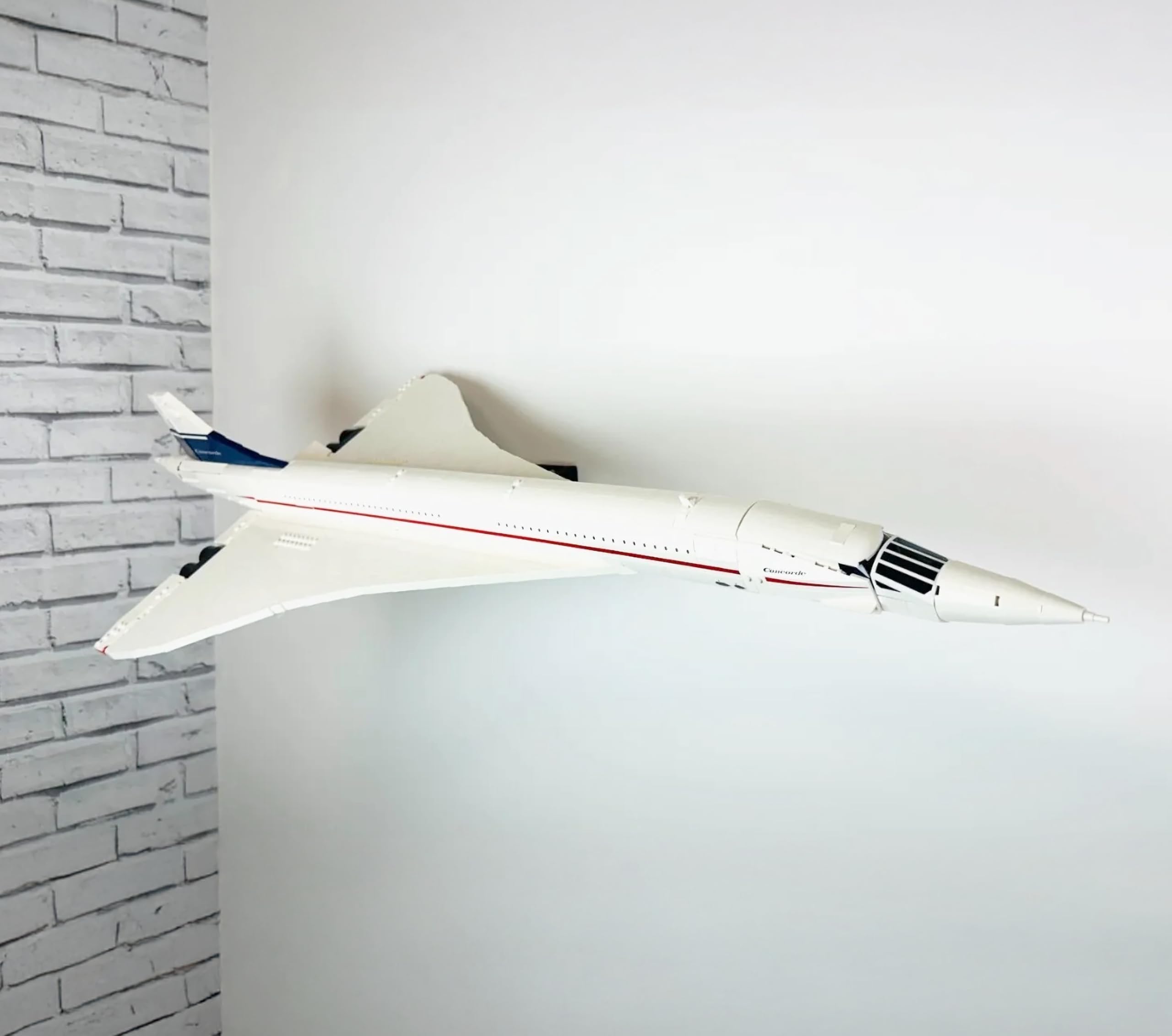 Jolof Store Wall Mount for Lego Icons Concorde 10318 Display Stand