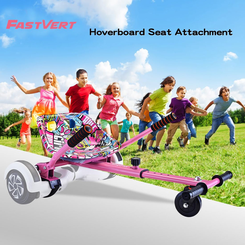 Fastvert Hoverboard Go Kart Attachment | Adjustable Seat for 6.5-10" Wheels