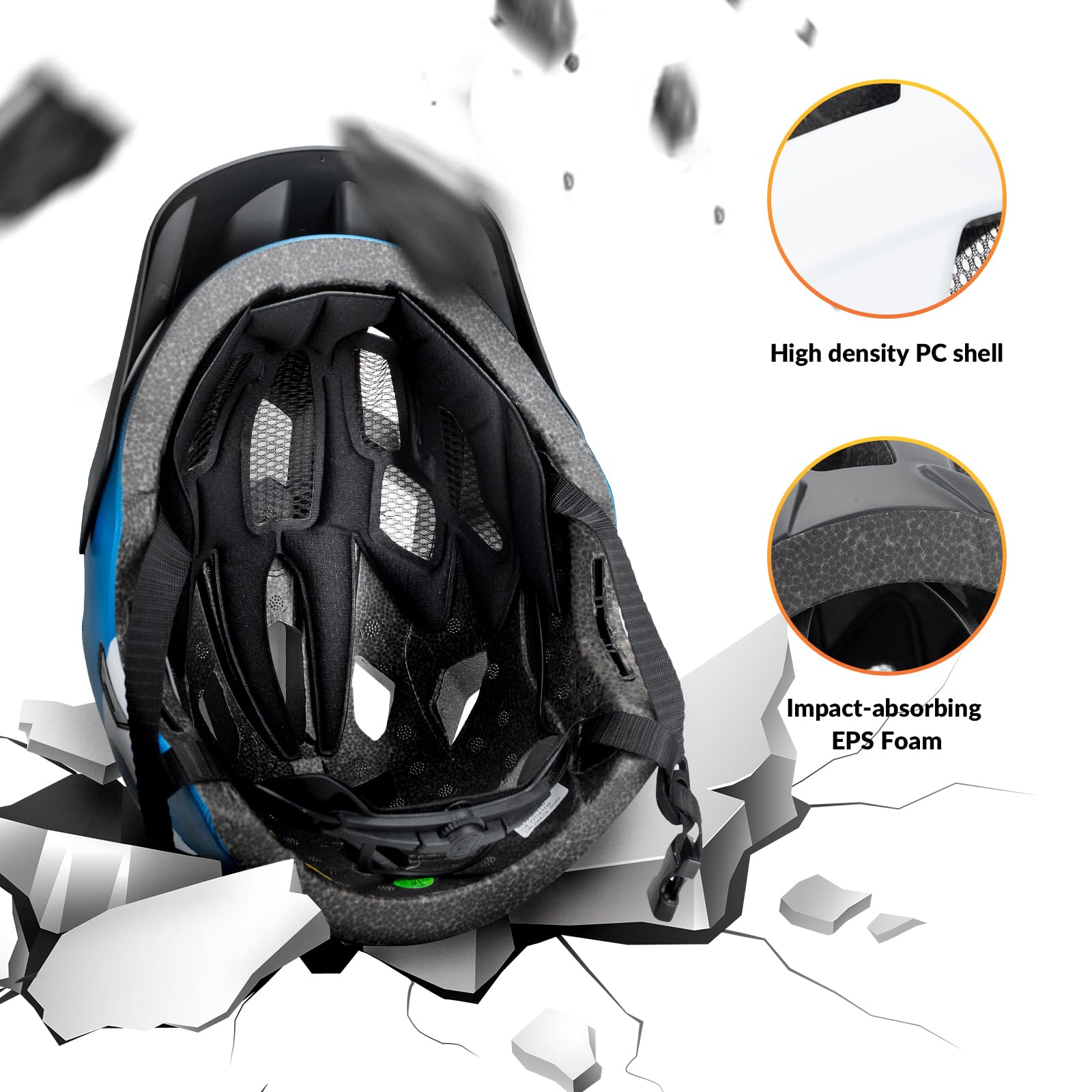 ROCKBROS Kids Full Face Bike Helmet | 2-in-1 Detachable Safety Gear