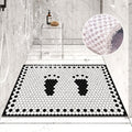 Lurowo Non-Slip Loofah Shower Mat | Anti-Mould Bath Mat - 60x40cm