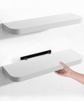 Gronda White Floating Shelves - Set of 2 Modern Curved Wall Mounted Shelves