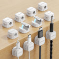 JOYROOM Magnetic Cable Tidy Clips - 12 Pack Adjustable Cord Organiser