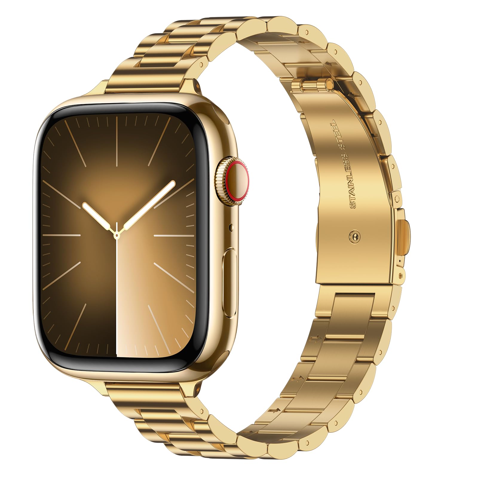 Tasikar Stainless Steel Apple Watch Band - Thin Metal Strap for Women