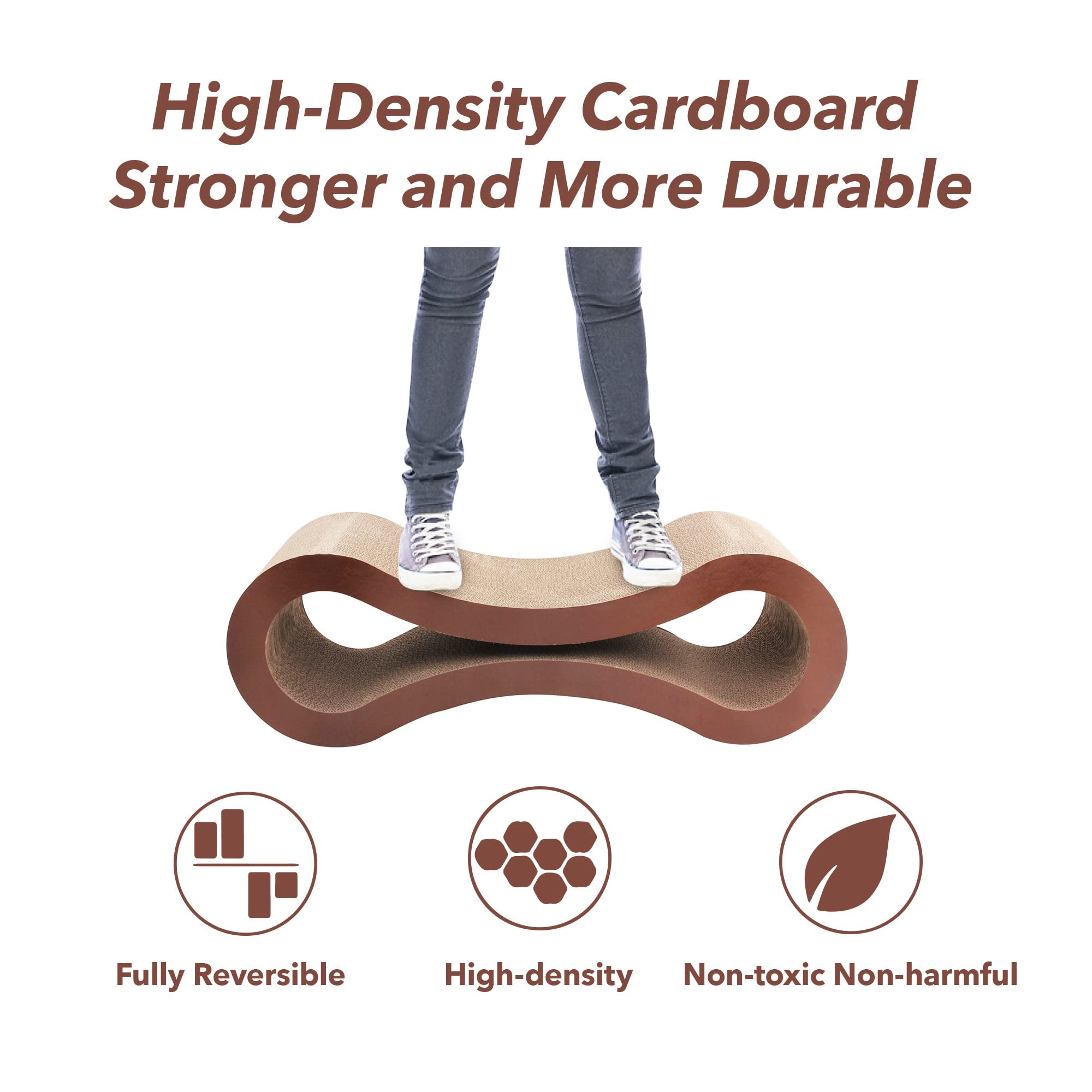 Large Cat Scratching Lounge – Cardboard Pad with Catnip