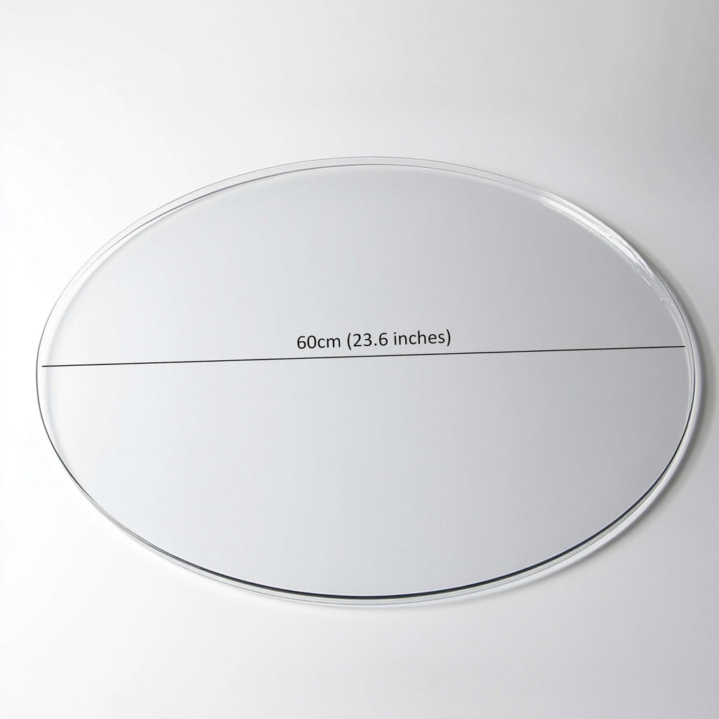 Round Clear PVC Table Protector, Heat Resistant & Waterproof, Clear Round 60cm - image 2