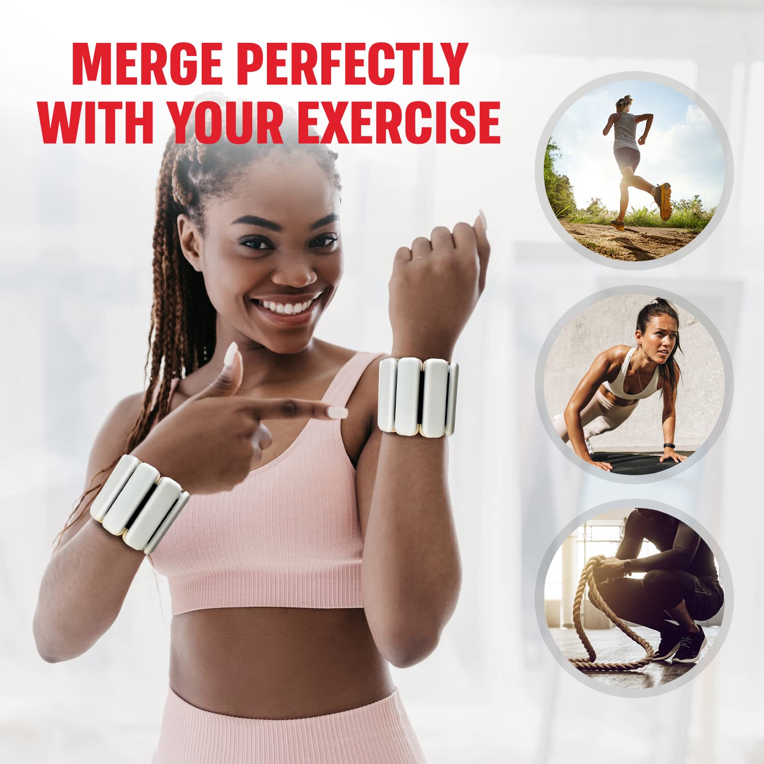 Neoprene Ankle and Wrist Weights | 0.5kg Reflective Set