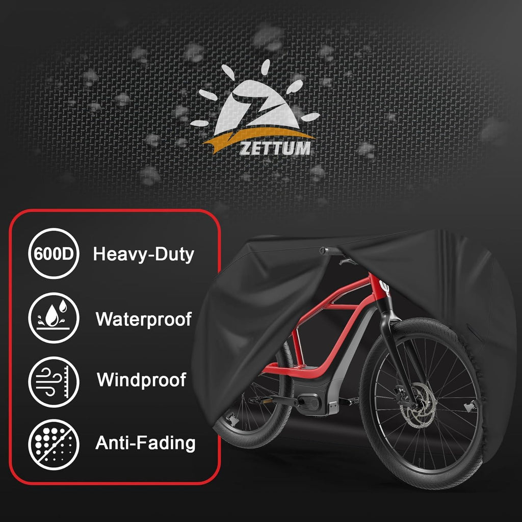 Zettum 3-Bike Cover | 600D Heavy Duty Waterproof Outdoor Bicycle Cover
