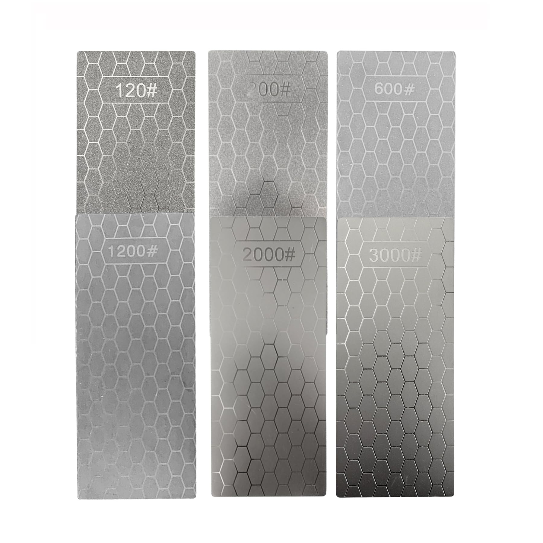 Jolof Store 6-Piece Diamond Sharpening Plates – 120 to 3000 Grit Set