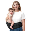 Momcozy Baby Hip Carrier – Ergonomic Toddler Hip Seat, Black, Medium