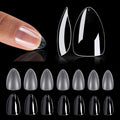 Jolof Store 1020 Pcs Short Almond Soft Gel Nail Tips | Clear & Matte Full Cover