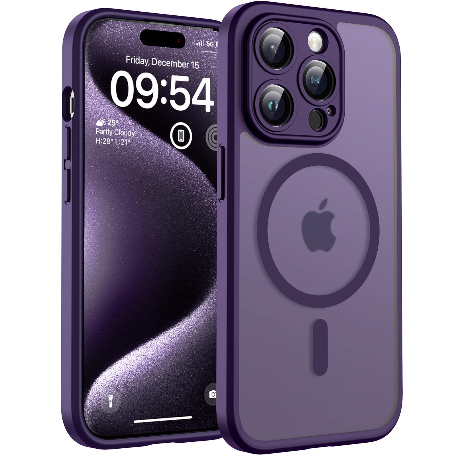 TOCOL iPhone 15 Pro Max Magnetic Case | Military Grade Shockproof Cover