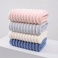 Jolof Store 8-Piece Microfiber Ribbed Bath Towel Set – Pink