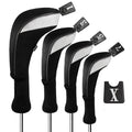 Andux Golf Wood Club Head Covers - 4pc Set for 460cc Driver & Woods