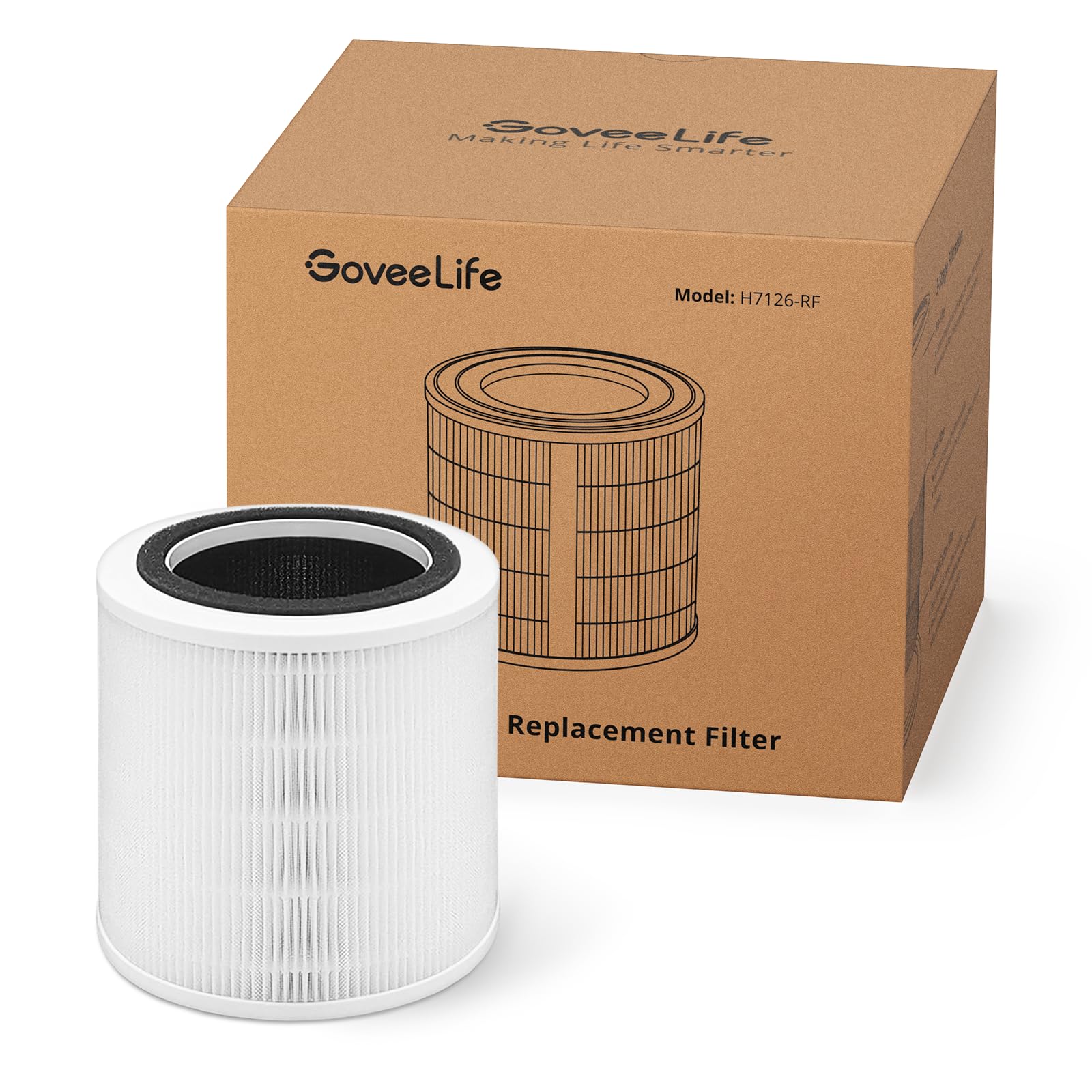 GoveeLife H7127 Air Purifier Replacement Filter | H13 HEPA Accessory