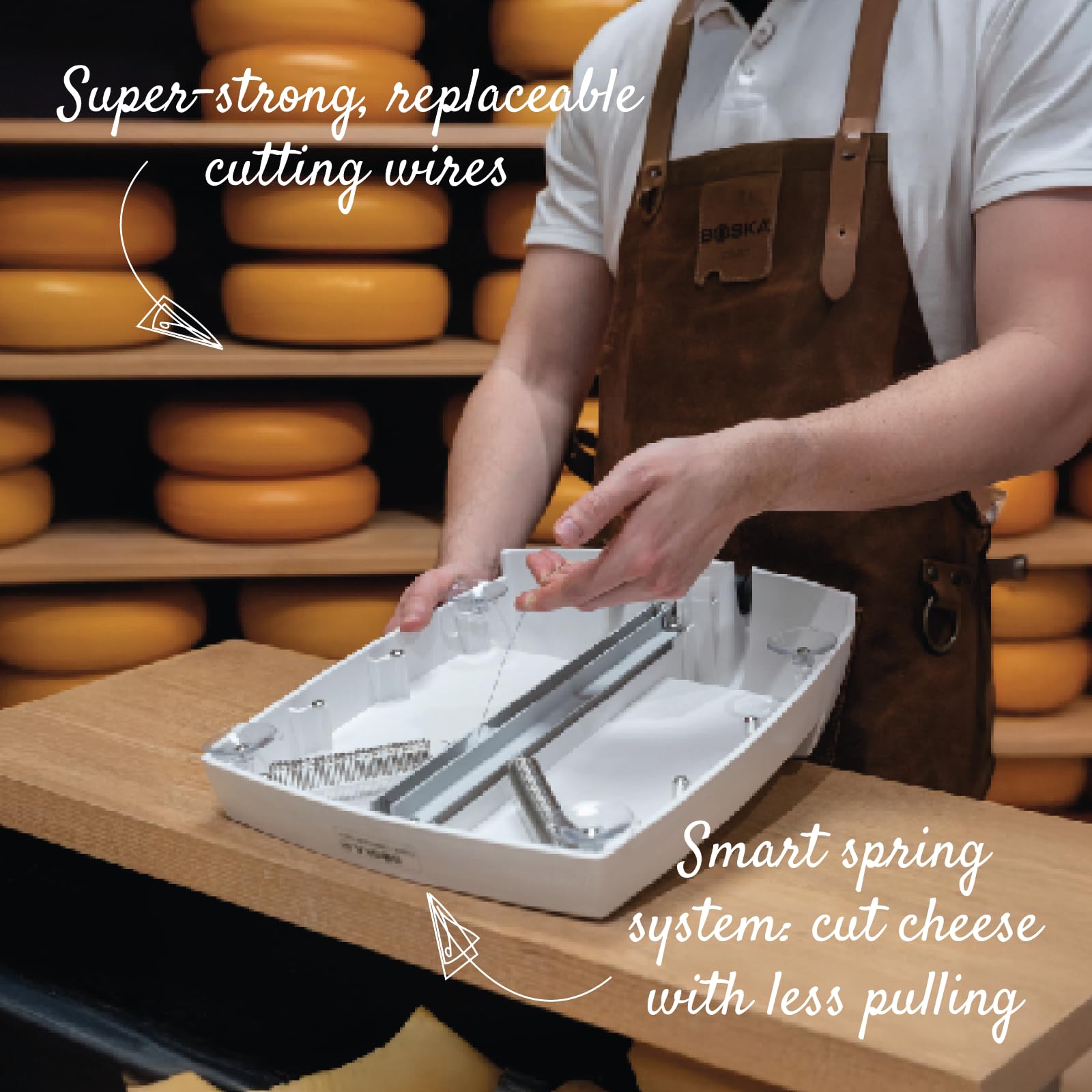Boska Cheese Commander Pro+ | NSF Certified Professional Wire Slicer