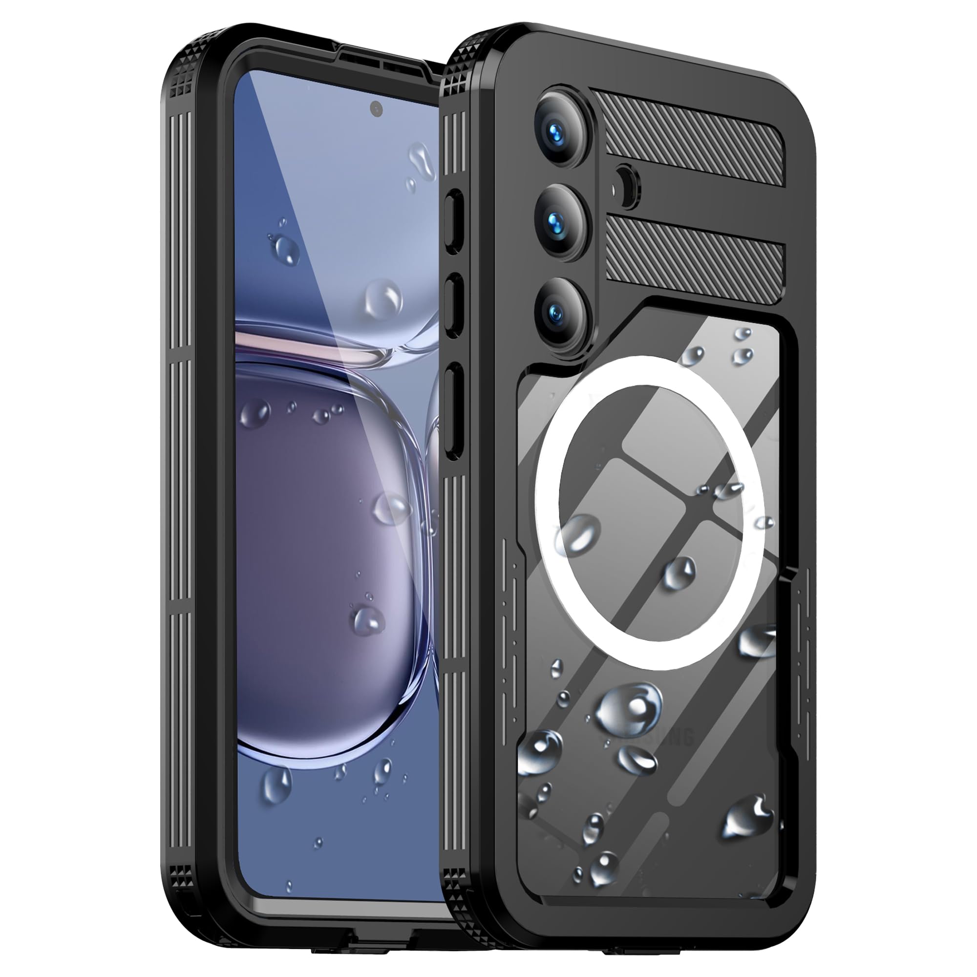 Samsung Galaxy S25 Case - IP68 Waterproof & Rugged Black